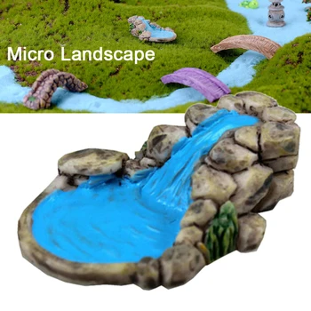 

1pc DIY Fairy Micro Landscape For Garden Lawn Mountain Stream Ornament Home Garden Furniture Minature Craft Accessory