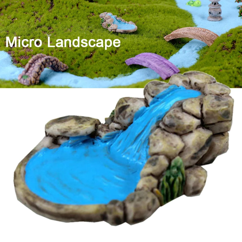 1pc DIY Fairy Micro Landscape For Garden Lawn Mountain Stream Ornament Home Garden Furniture Minature Craft Accessory 1pc DIY Fairy Micro Landscape For Garden Lawn Mountain Stream Ornament Home Garden Furniture Minature Craft Accessory