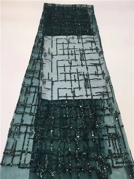 

high quality green French Mesh Lace Free Shipping Sequins Lace Fabrics African Nigerian Lace for Wedding dress