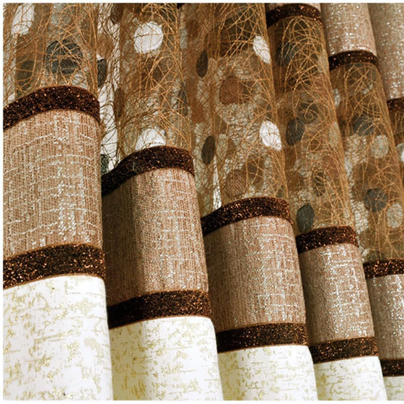 Cortinas de chenilla modernas de lujo con costura de Nido de Pájaro dormitorio sala de estar café ventana francesa tratamiento Cortinas WP221C Cortinas de chenilla modernas de lujo con costura de Nido de Pájaro dormitorio sala de estar café ventana francesa tratamiento Cortinas WP221C