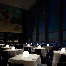 Дистанционное управление перезаряжаемая 3D Луна настольная лампа мяч со светодиодом Крытый декоративный ночник беспроводной RGB обеденный Ресторан Бар