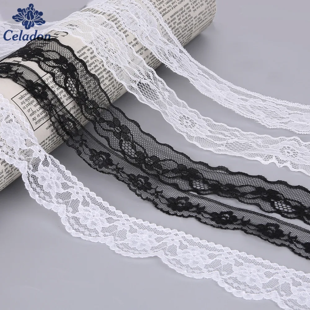 

10yard Lace Ribbon 13mm-165mm Trim Fabric DIY Handicrafts Embroidered Net Cord For Sewing Decoration african lace fabric