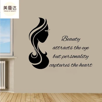 

Vinyl Wall Decal Nail Spa Salon Pedicure Woman Stickers Mural Mirage of Beauty Plastic Pattern Single-piece Package Modern