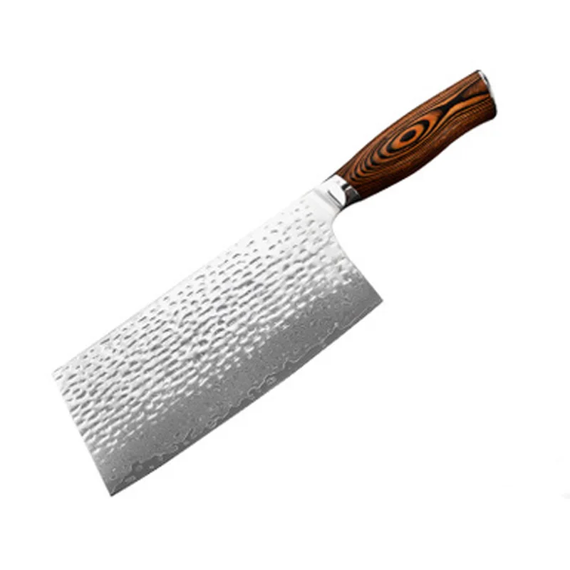 Дамасский стальной нож шеф-повара Чоппер для нарезки мяса Nakiri японский Santoku Sashimi Азиатский стиль Мясник нож для стейка говядины инструменты