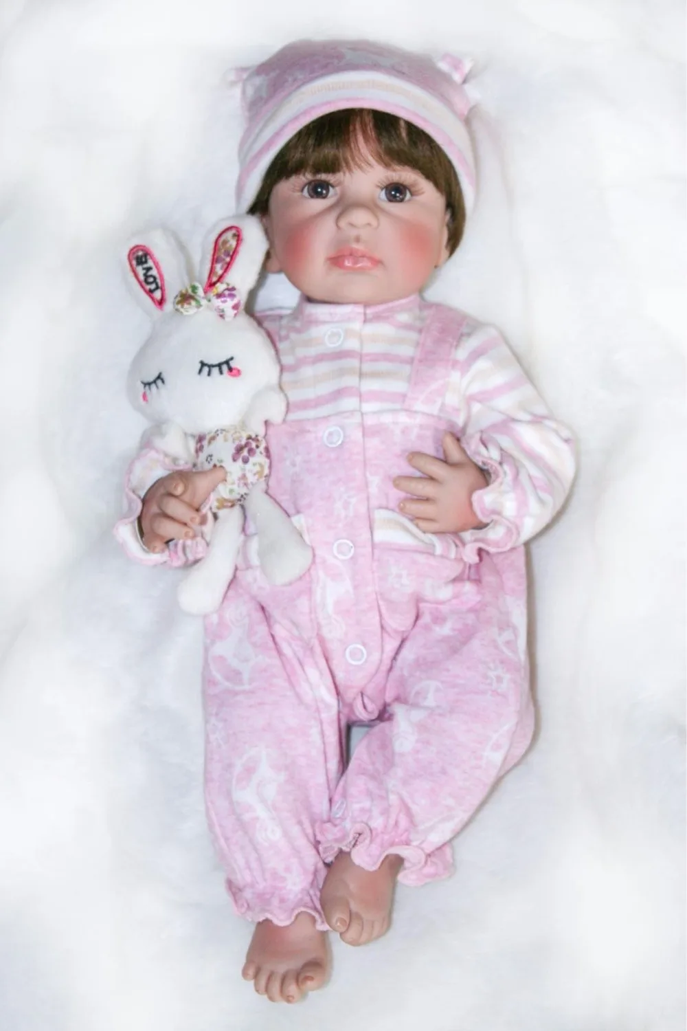 40 см всего тела силикона виниловые Reborn Baby Doll 16 дюймов Кукла-младенец куклы игрушки ванны ребенка подарок на день рождения ребенка играть