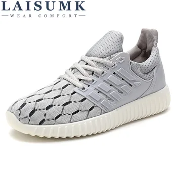 

2020 LAISUMK Roman Brand Cotton Fabric Rubber Sole Breathable Solid Casual Shoes Men Summer Style Mesh Flats