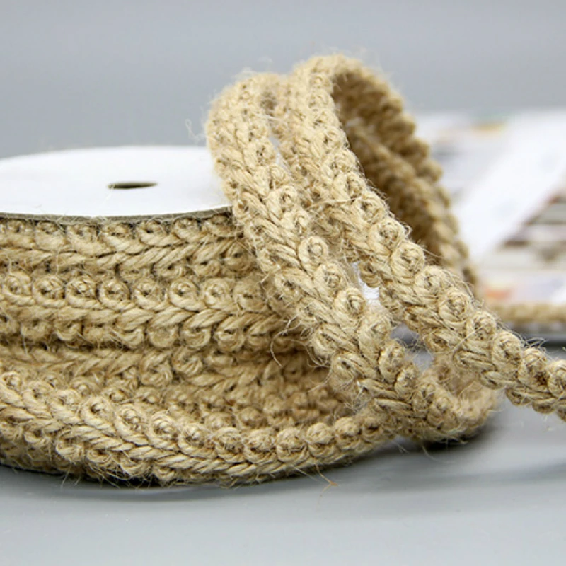 ZERZEEMOOY 10MM 5Meters Rustic Wedding Decoration Jute Twine Thin Twisted Jute Rope String Cord Christmas Lace