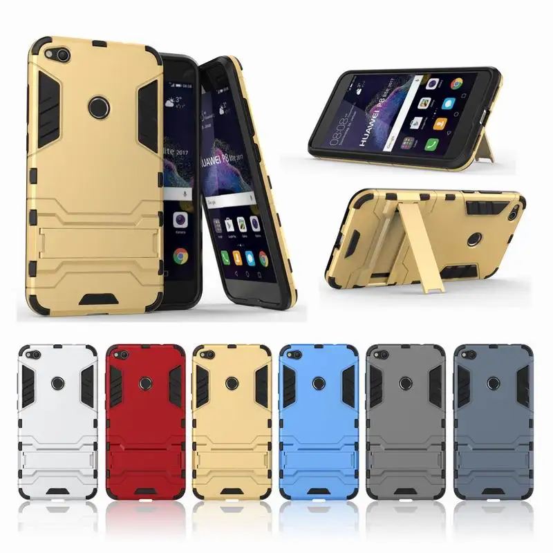 

Rugged Hybrid Armor Shockproof Hard Case For Huawei P10 Plus P20 Lite Honor 10 V9 Play Mate 10 Lite P20 Pro Kickstand Cover Case