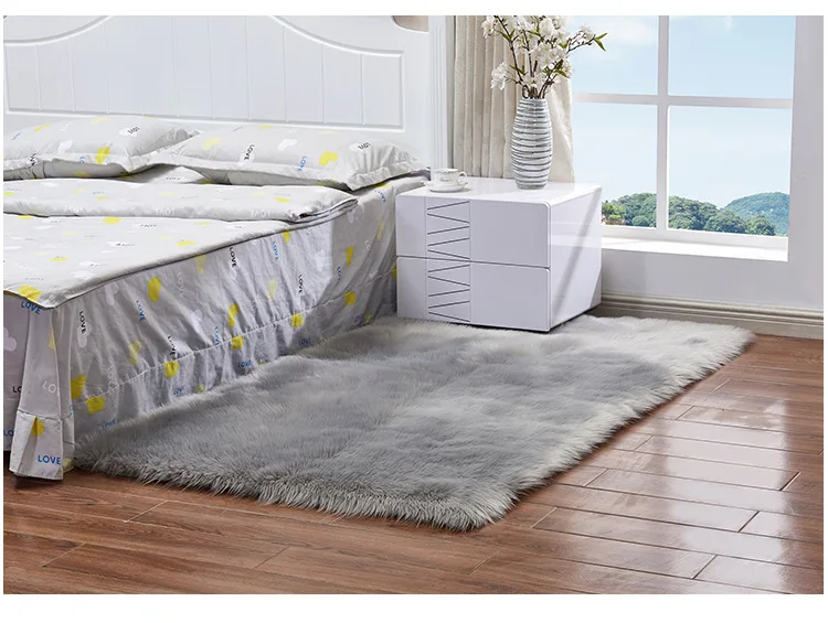 Австралийские шерстяные ковры для гостиной, Современный домашний декор, меховой ковер для спальни, коврик для гардероба, кровать, одеяло, толстые ковры для Кабинета