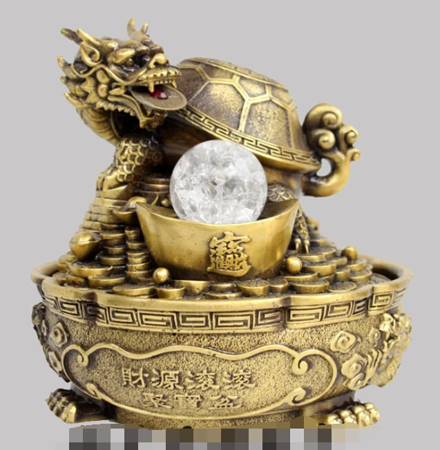 

9' China Dragon Turtle Tortoise Cornucopia Copper Cash Lucky Bronze Statue R0713 Discount 35%