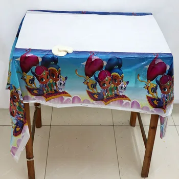 

10pcs/lot shimmer shine tablecloth baby shower birthday party supplies shimmer shine table cover 108cm*180cm