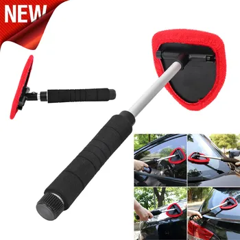 

Car Windshield Cleaner Brush Wiper Telescopic Handle Auto Window Glass Washer Soft Towel Brush Car Care Cleaning Tools