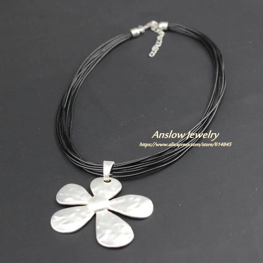 Anslow,, модное ювелирное изделие, черные короткие цветы, чокеры, ожерелье для женщин, воротник, массивное ожерелье, подарок, LOW0043AN