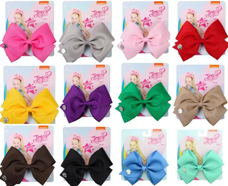 

CUSTOMIZE ANY COLORS Solid Color 5Inch Hair Bow Handmade Ribbed Ribbon Bow With Alligator Clip Children hair accessories