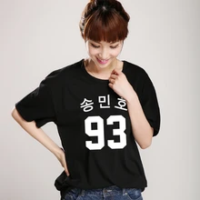 Летняя стильная футболка в Корейском стиле с принтом «kpop winner» черная футболка с круглым вырезом и короткими рукавами для фанатов