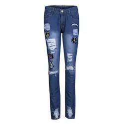 Рваные джинсы мужские брюки крутые джинсовые винтажные прямые джинсы для мужчин Высокая талия маркировка брюки женские, тонкие джинсы