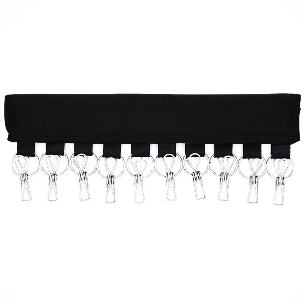 

10 Clips Hanger System Holder Travel Closet Storage Organizer Self Adhesive Portable Foldable Cap Hat Rack Door