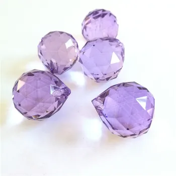 

Lilac Crystal Glass Faceted Ball Crystal Glass Chandelier Balls 50pcs 15mm For Bar Interior Decoration Wholesales