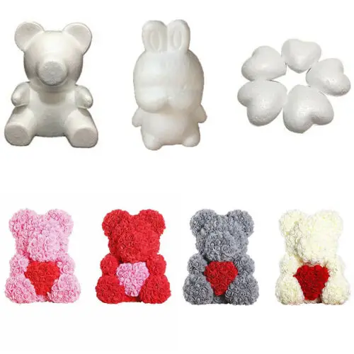 

1pcs 200mm Modelling Polystyrene Styrofoam Foam bear White Craft Balls For DIY Valentine's Day Party Decoration Supplies Gifts