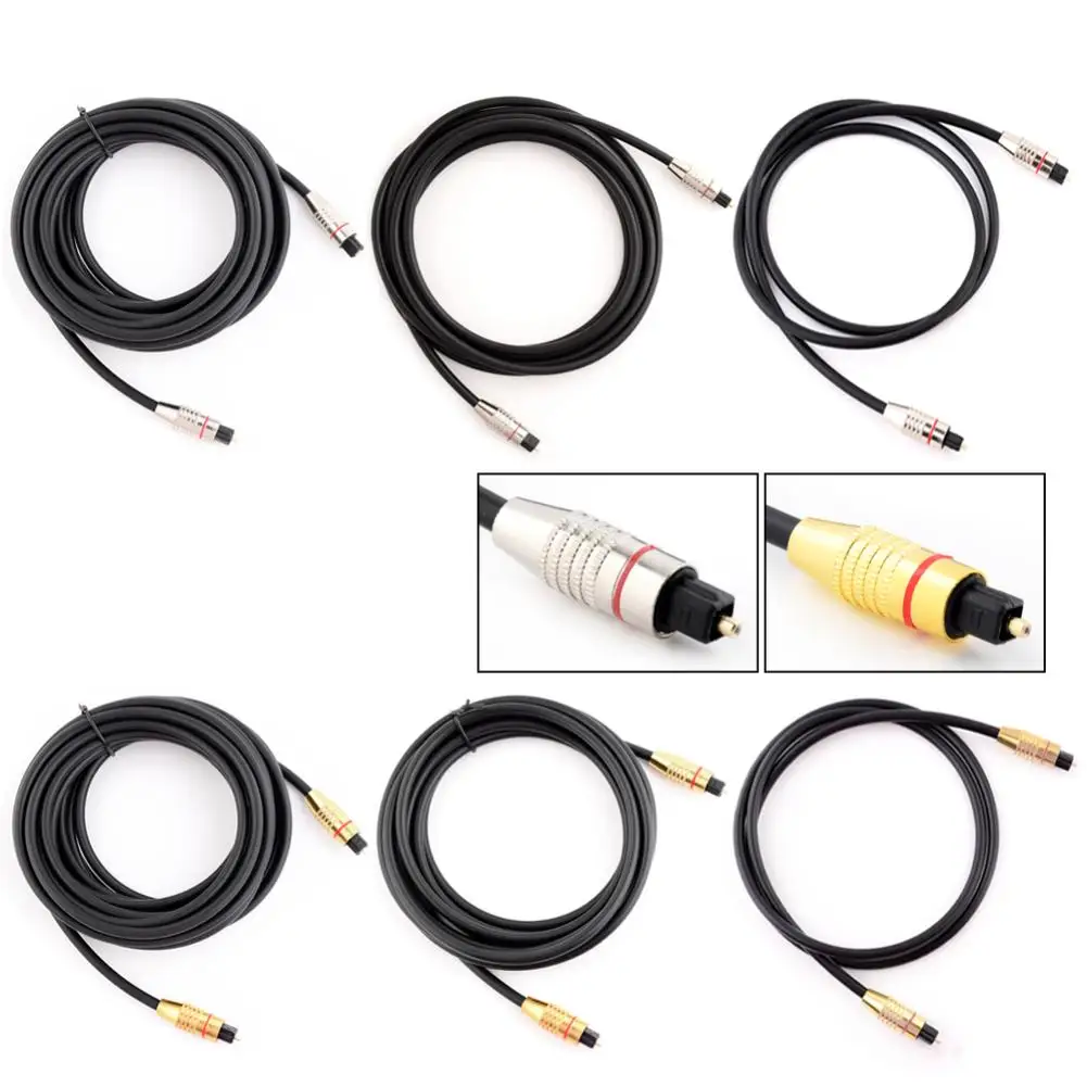 YCDC Digital Optical Audio Cable Toslink Gold Plated 1m 3m 5m SPDIF