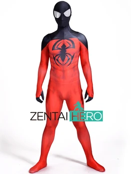 

Free Shipping 3D Print Custom Made Scarlet Spiderman Costume Lycra Suit for Halloween Cosplay Spider-Man Superhero Spidey Suit