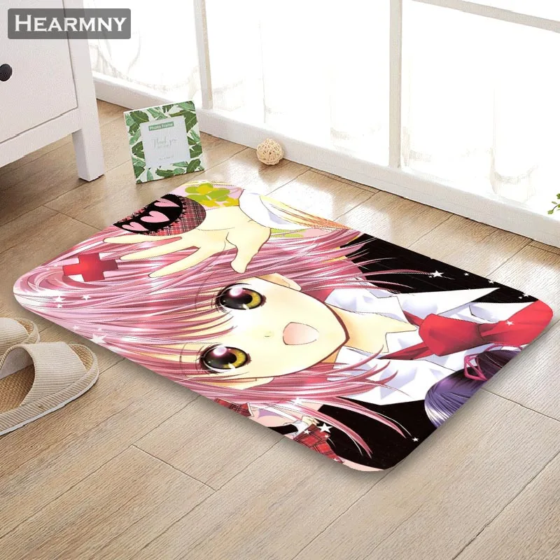 

Custom Shugo Chara Doormat Floor/Bath/Kitchen/Beach Mat Flannel Sponge Fabric 3D Printed Shaggy Decoration For Bedroom