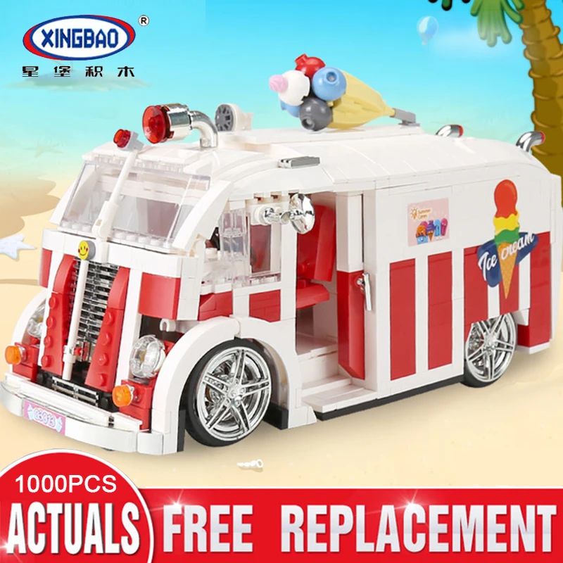 

XINGBAO 08004 Compatib LegoSet Creator The Ice Cream Car Building Blocks Bricks Children Educational Toys Model Christmas Gift