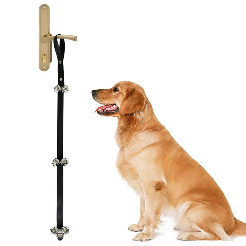 Сигнальный дверной колокольчик для собак Housetraining общаться собака дрессировки веревочка для дверного звонка кошки регулируемый