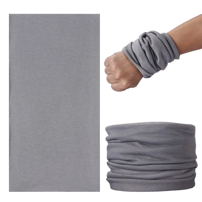 

Multifunctional Scarf Headband For Men Women Cycling Sports Bike Motorcycle Solid Black Neck Warmer Bandanas Face Mask buffe