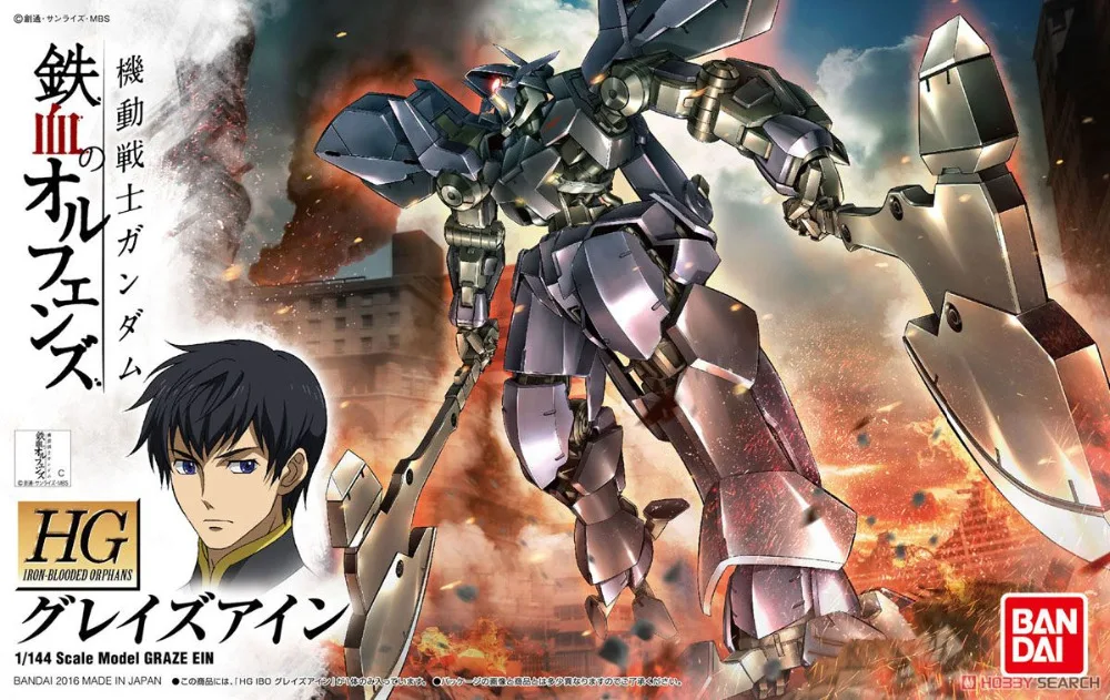 

100% Genuine bandai model / HG-018 1:144 Graze Ein IRON-BLOODED ORPHANS IBO/Assembled gundam model Robot gunpla