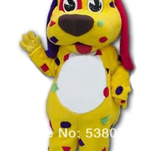 Милый изготовленный на заказ красочный желтый костюм щенка собаки талисман для продажи животный костюм рекламы карнавальный костюм животного SW465