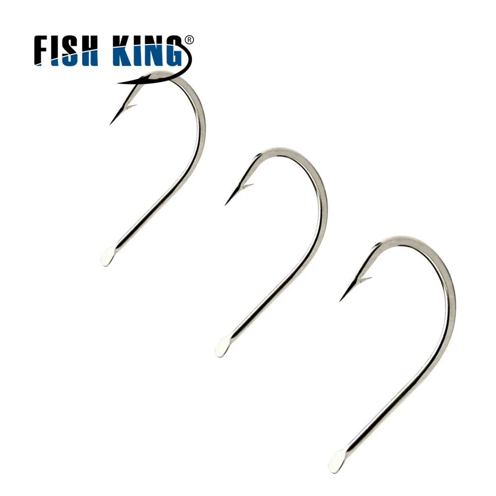 FISH KING 421BR/421N 100 шт./лот 1#-10# два цвета рыболовный крючок из высокоуглеродистой стали рыболовные снасти