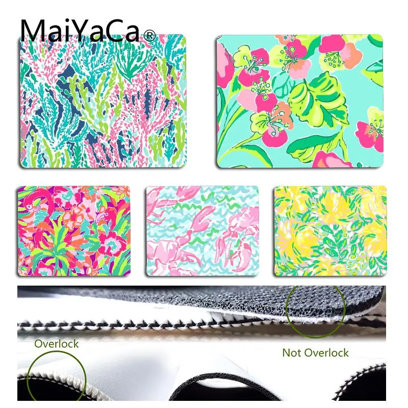 

MaiYaCa New Designs Lily Flower Starfish Shell pattern High Speed New Mousepad Size for 18x22cm 25x29cm Small Mousepad