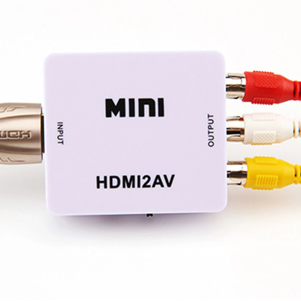 HDMI в AV/RCA CVBS адаптер 1080P видео конвертер HDMI2AV коробка поддержка NTSC PAL выход для