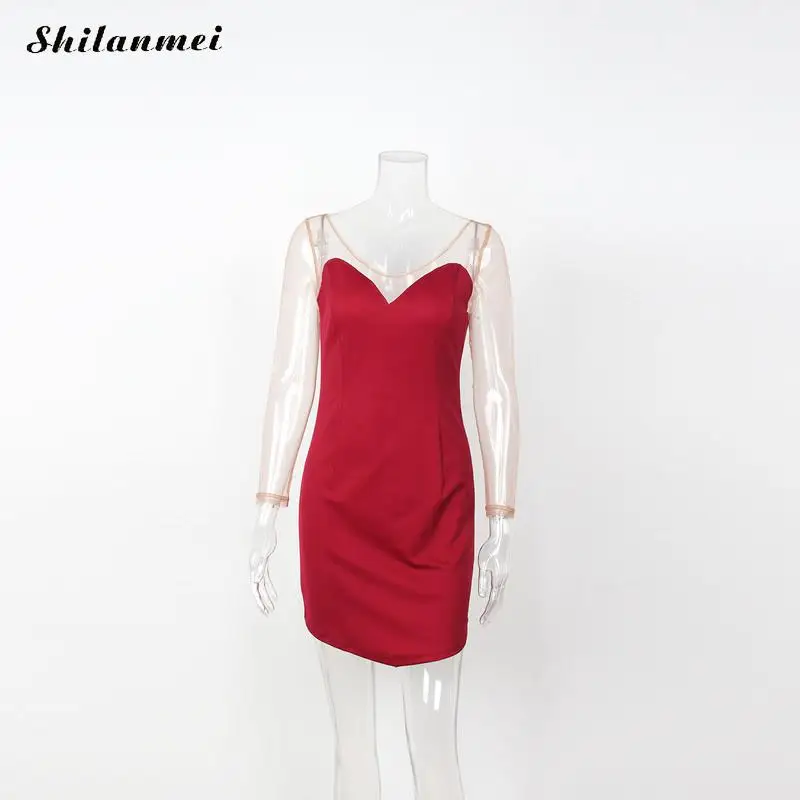 Халат сексуальное платье повязки Новое летнее Прозрачный с длинным рукавом