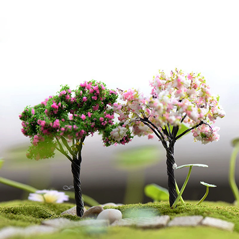 

Mini Tree Plants Miniature Fairy House Dollhouse Garden DIY Micro Bonsai Decor Drop Ship