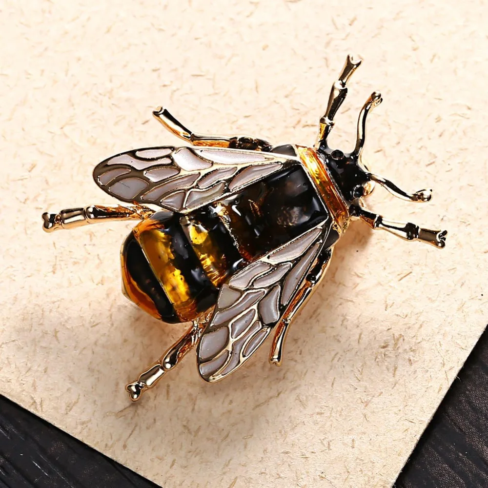 

Insect Bumble Bee Brooch for Women Kids Girls bee jewelry Gold Color Yellow Green Enamel Brooches Jewelry bumble bee