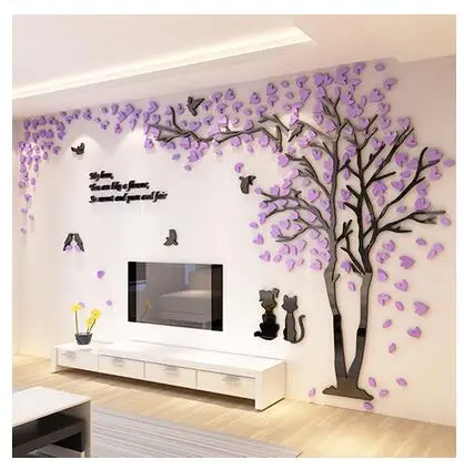 Diy 3d Stickers Mur Créatif Famille Vie Arbre Cadres Photo Cristal  Acrylique Amovible Décalcomanies Art Mural Pour Salon Chambre Autocollant  Décoration Intérieure