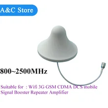 4 шт./лот 800-2500 МГц 6dBi внутренняя потолочная антенна для GSM, CDMA, 3g, DCS ретрансляционный усилитель сигнала сотового телефона