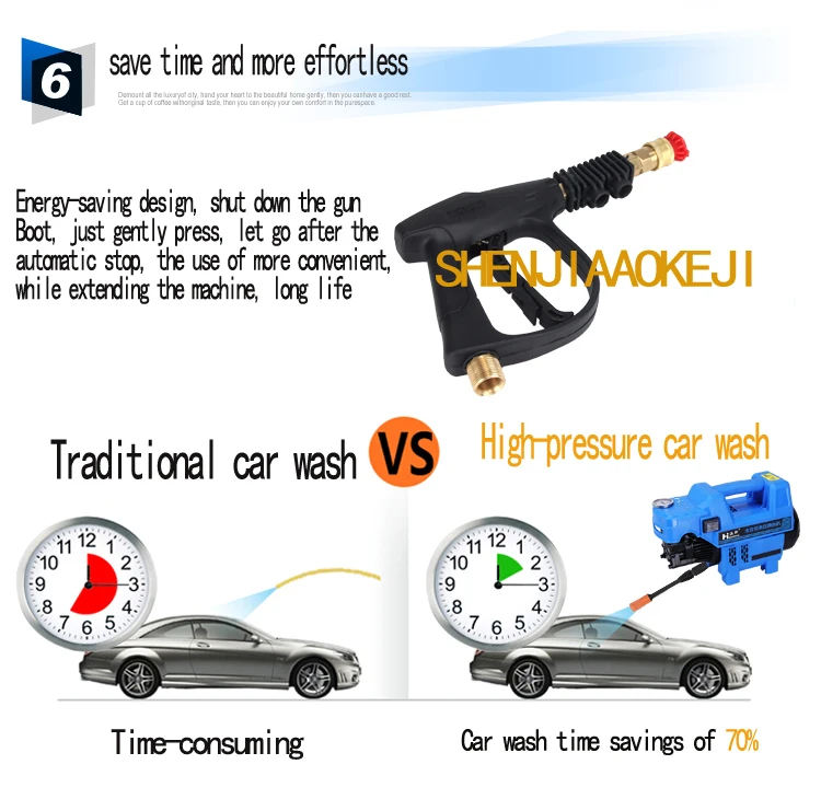 Автомобильная стиральная машина электрическая установка для мойки под давлением бытовой насос для мойки Портативный и удобный энергосберегающий автомобильный мойщик 220 В 1500 Вт