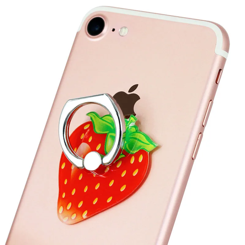 Mobile Phone Holder Stand Phone Finger Ring Grip Fruit Stent 360 Rotation for iPhone 7 6s Samsung S8 LG Xiaomi Huawei Cell Stand