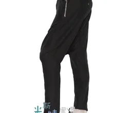 Для мужчин одежда GD стилист Подиум Модные свободные низкий шаговый шов Брюки для девочек шаровары Брюки для девочек костюм плюс размер костюмы 27- 44