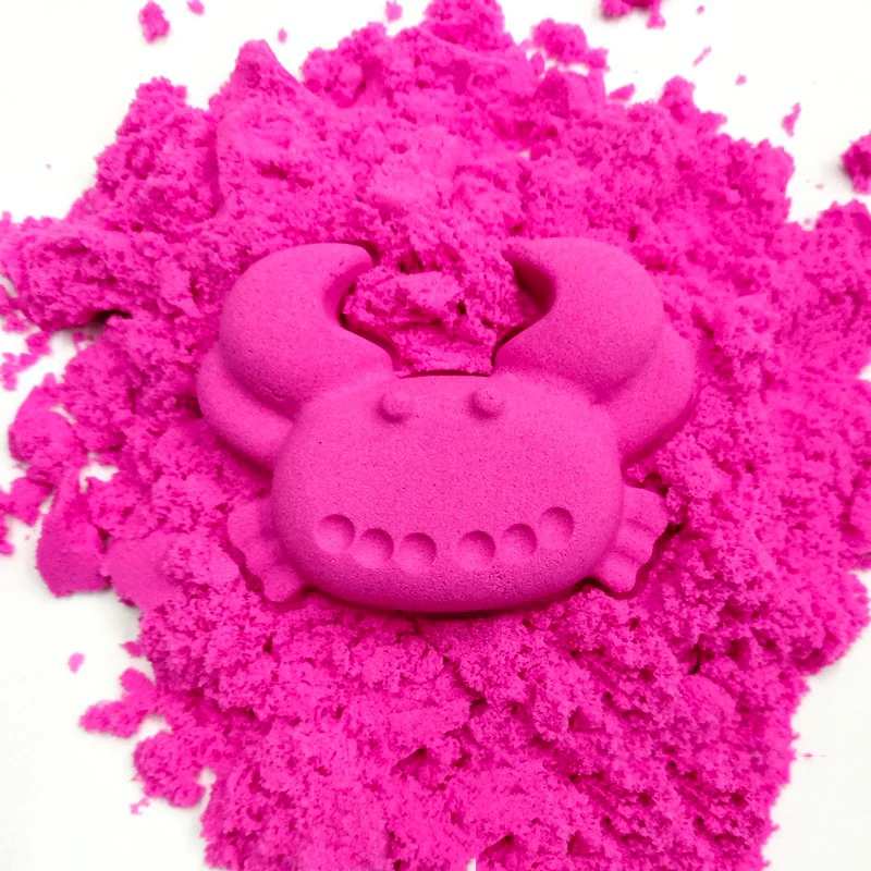 300 г кинетический песок динамический песка представлено шесть формы пушистый с Инструменты Динамический Магия пляжные Космический песок Игрушечные лошадки для детей антистресс игрушка полимерная глина игрушки приколы - Цвет: Розовый