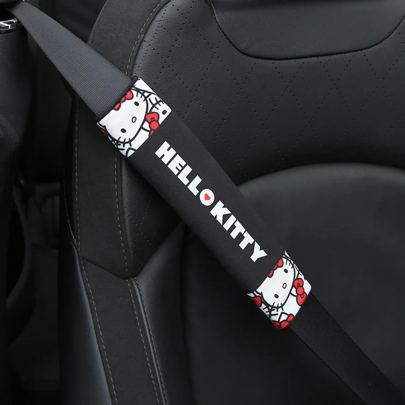 Новый мультфильм автомобилей обивка ремней розовый милый hello kitty автомобиль