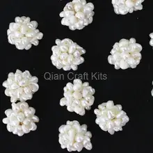 30 шт. ручной вязки пресной воды настоящий жемчуг Шарики 15 мм Для свадебное ожерелье серьги браслет плетеный