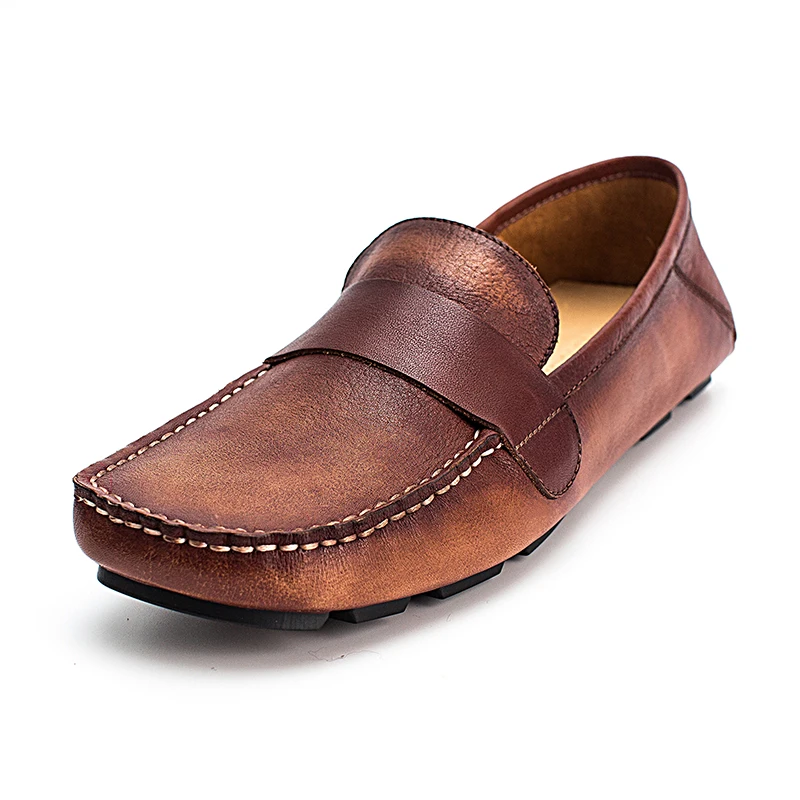 bl06 Sur Chaussures Cuir Appartements coffee 1 Hommes Plein En 1 Doux Printemps Glissement Automne 1 brown Bl06 Brun Casual Café Bl06 Mâle Air Respirant Mocassins BxqaSw0d0