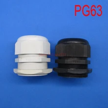 5 шт./лот водонепроницаемый кабельный разъем PG63 черного или белого цвета кабельный сальник для герметизации провода 42-50 мм Диапазон кабелей