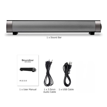 

Soundbar Bluetooth Speaker portable, Stereo surround wireless Sound slim Subwoofer HIFI Speakers Computer laptop PC Tablet