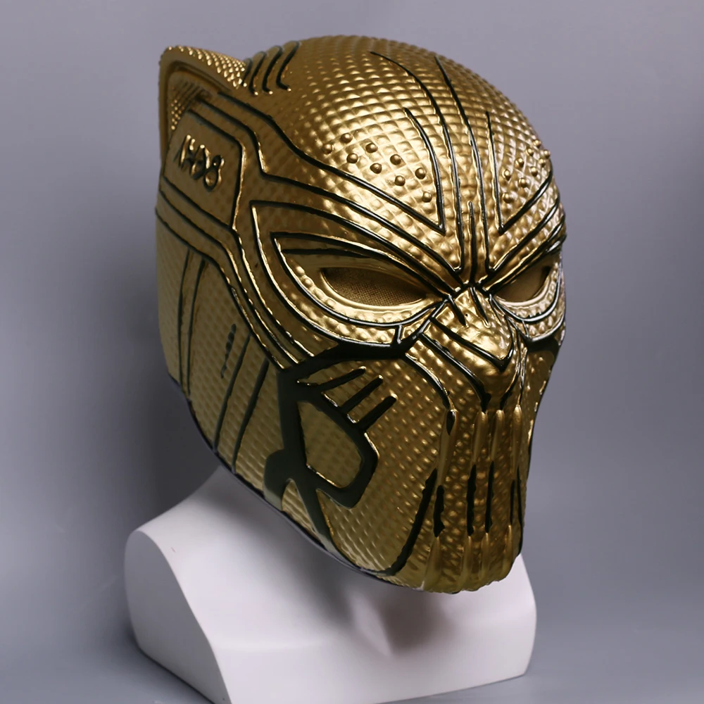 2018 Black Panther Helmet Infinity War Gold Black Panther Superhero Helmet Props (7)