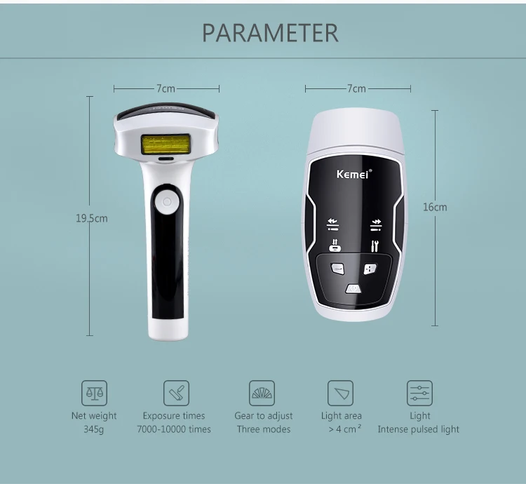 Kemei постоянное безболезненное удаление волос лазера леди Эпиляторы Перезаряжаемые для всей Средства ухода за кожей Bikini 100-240-В Для женщин